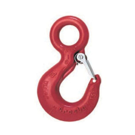 Crosby® L-320CN Eye Hook With Latch, Red, Carbon Steel, L, 15T