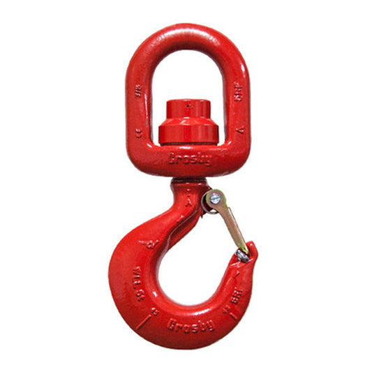 Crosby® L-3322B Swivel Hooks with Bearing, Forged Steel, GA, 2T
