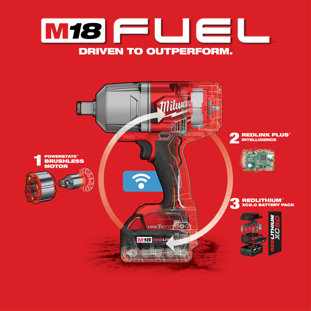 M18 Fuel One-Key Impact Wrench 3/4in Friction Ring Kit