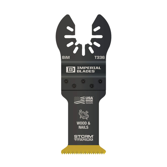 Imperial Blades Iboat336-1 One Fit™ 1-1/4" Storm Titanium Wood & Nails Blade, 1pc