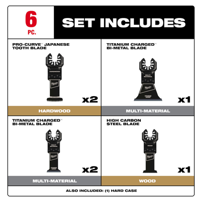 OPEN-LOK™ 6 PC Multi-Tool Blade Variety Kit