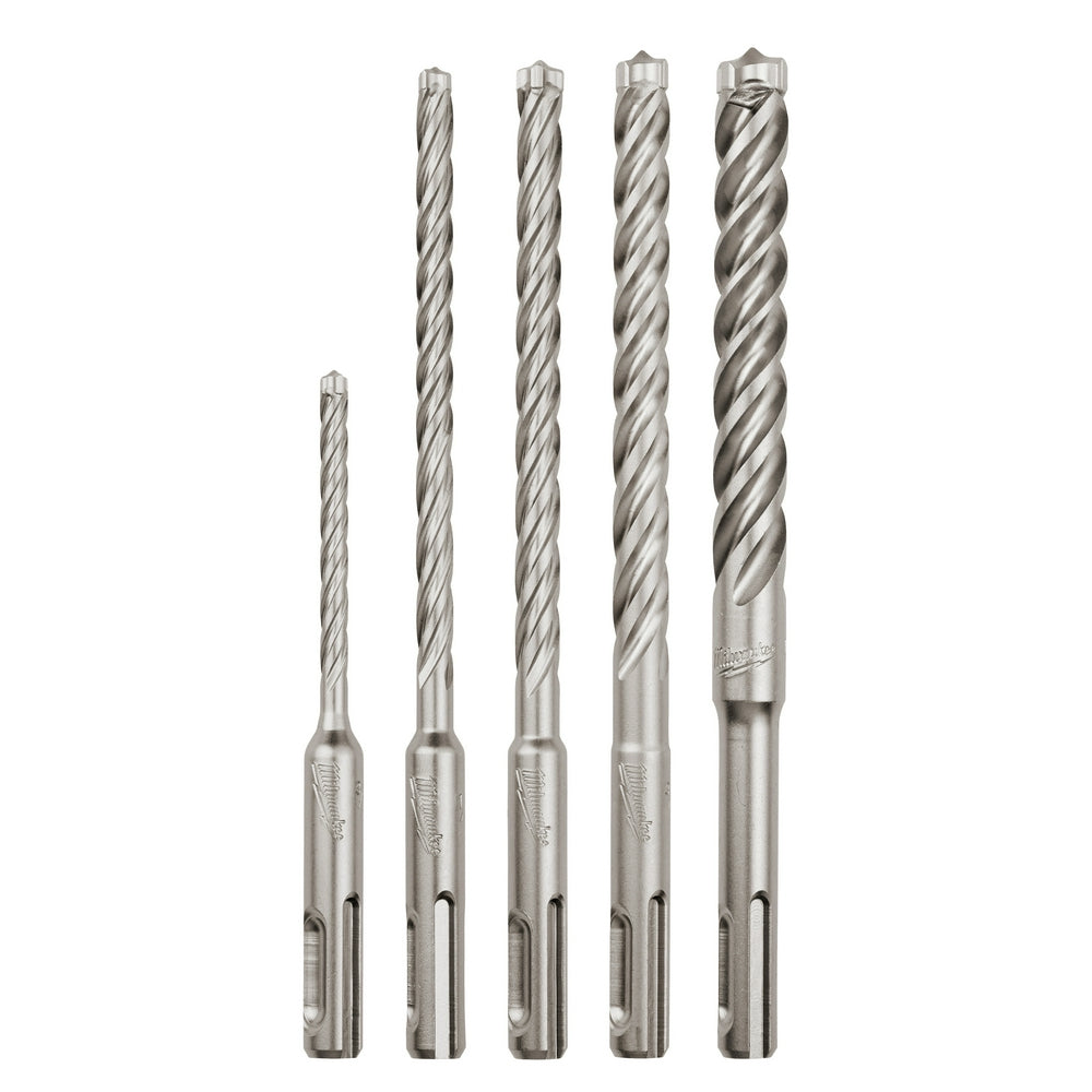 5-piece Mx4™ 4-cutter Sds-plus Rotary Hammer-drill Bit Kit