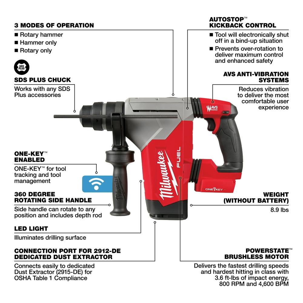 M18™ FUEL 1-1/8 in. SDS Plus Hammer