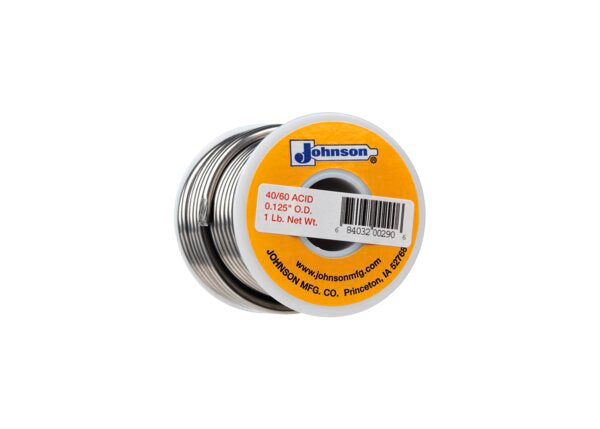 40/60 leaded acid-core solder 1/8'' x 1pd spool