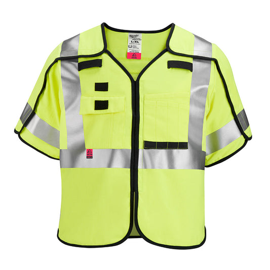 Breakaway High Visibility Yellow Safety Vest, Cat. 1 Class 3, CSA/ANSI - L/XL, 7/PK
