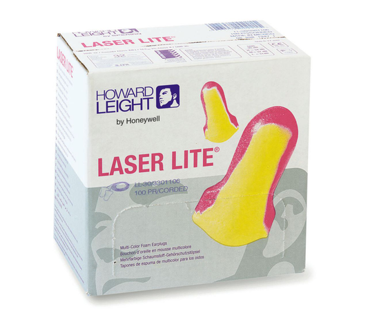 Honeywell Howard Leight Laser-Lite® Contoured T-Shape Polyurethane Foam Uncorded Earplugs, 200/bx
