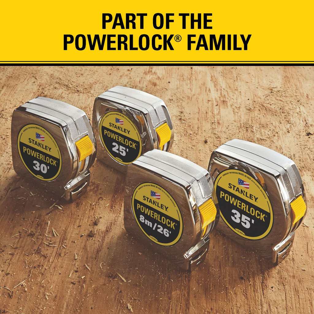 Stanley Powerlock Tape Measure 3/4in X 16ft