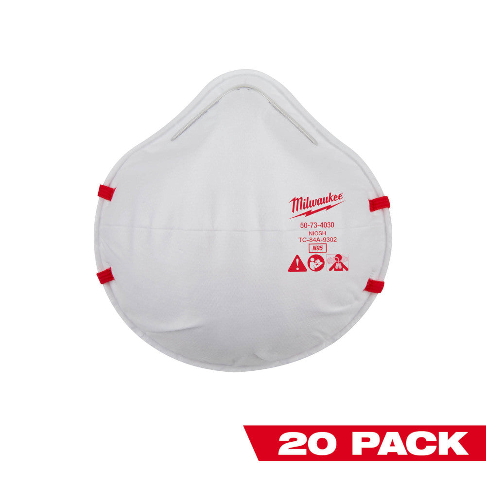 20pk N95 Respirator, 80/PK
