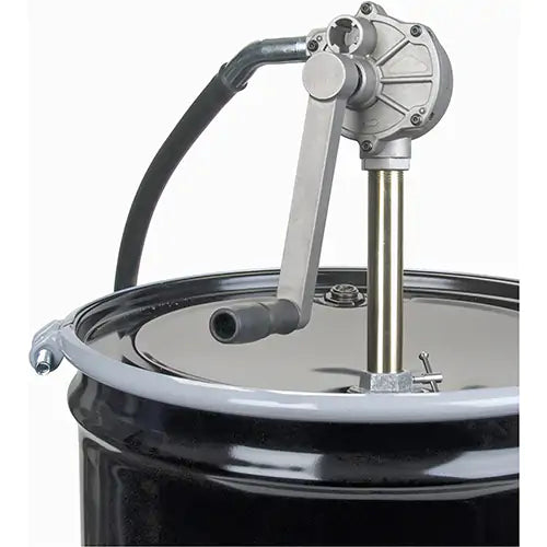 Rotary Type Drum Pump, Aluminum, Fits 15-55 Gal., 6-3/4 oz. per revolution