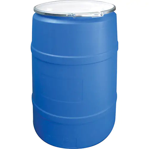 Polyethylene Drums, 55 US gal (45 imp. gal.), Open Top, Blue