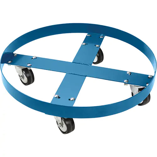 Roulant à barils, cadre rond, acier, capacité de 750 lb, diamètre de 24 po, roulettes en polyoléfine