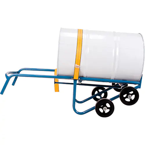All-In-One Drum Trucks with Mold On Rubber Wheels, Dual Handle, Steel Construction, 25 - 55 US Gal. (20 - 45 Imperial Gal.)