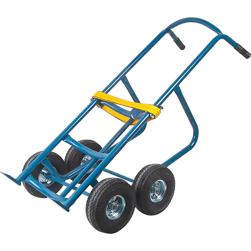All-In-One Drum Trucks with Pneumatic Wheels, Dual Handle, Steel Construction, 25 - 55 US Gal. (20 - 45 Imperial Gal.)