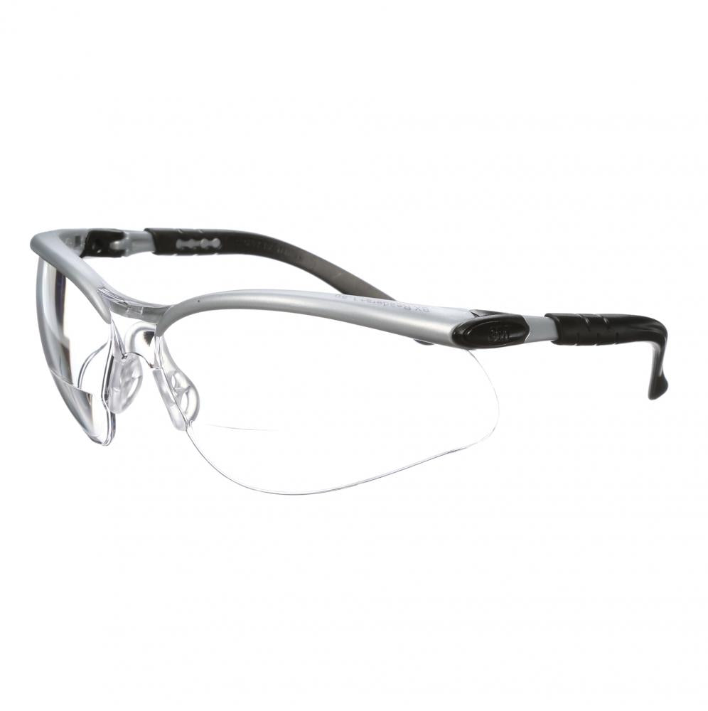 Lunettes de protection 3M™ BX Reader, 11375-00000-20, verres transparents, monture argentée, dioptrie +2,0