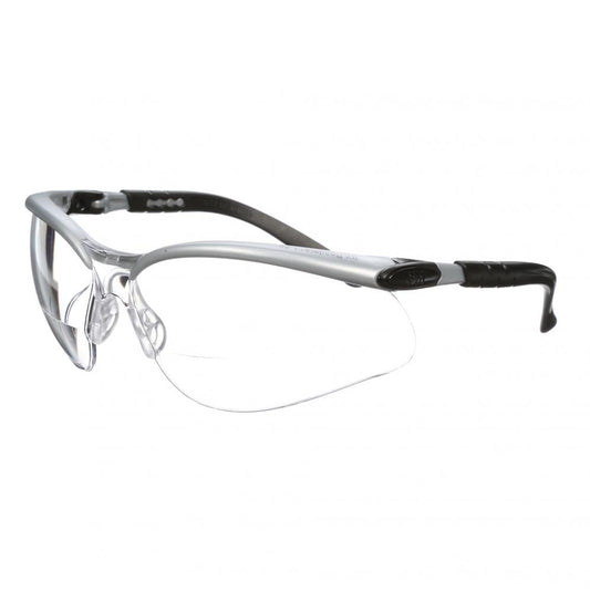 Lunettes de protection 3M™ BX Reader, 11375-00000-20, verres transparents, monture argentée, dioptrie +2,0