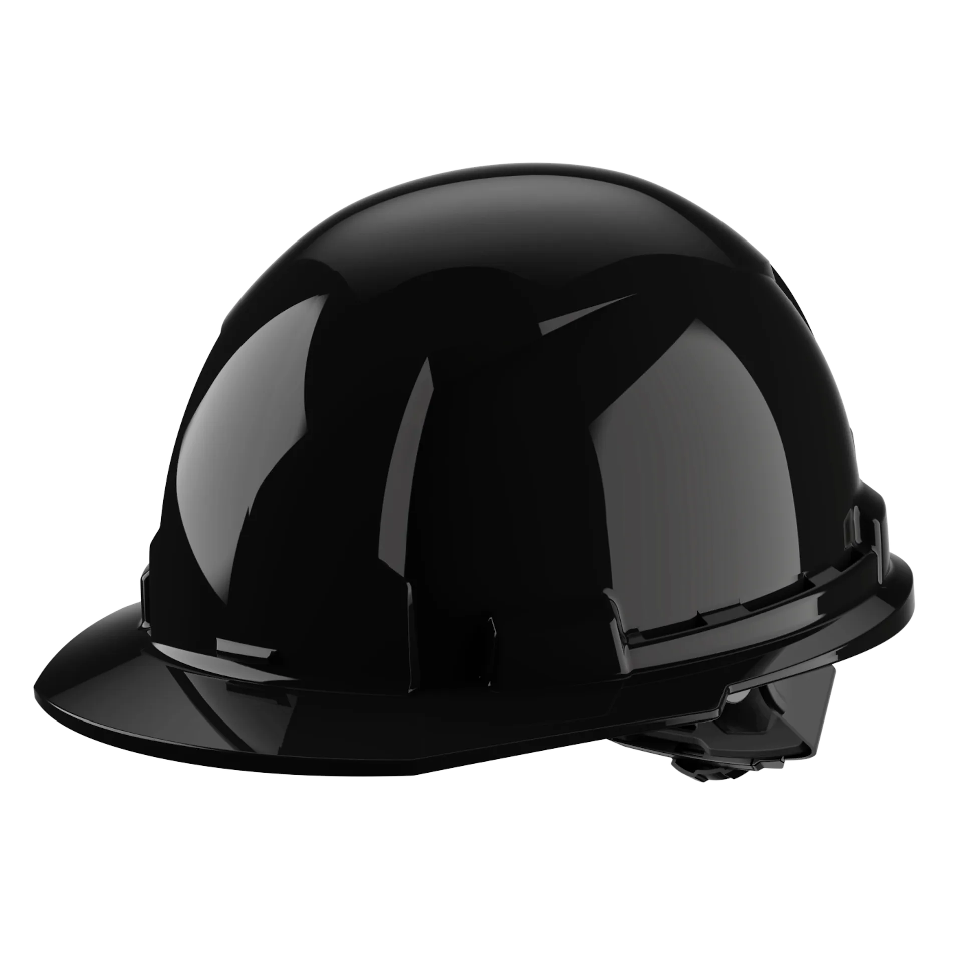 Bolt™ Front Brim Hard Hat White/4pt Ratcheting Suspension - Type 1, Class e, Black