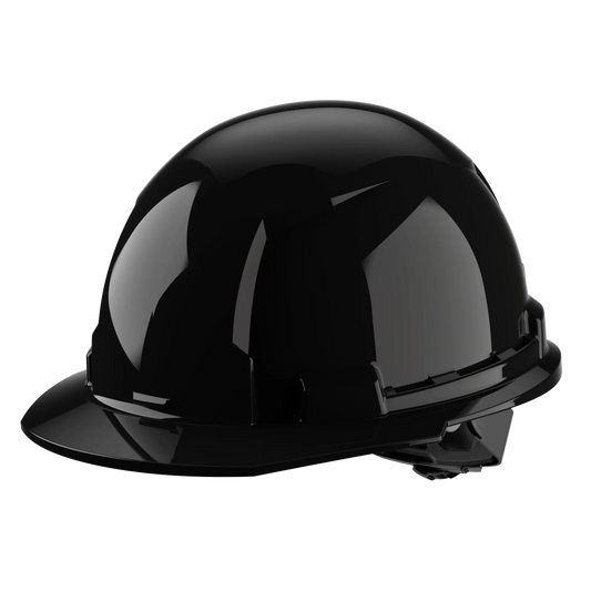 Bolt™ Front Brim Hard Hat White/4pt Ratcheting Suspension - Type 1, Class e, Black