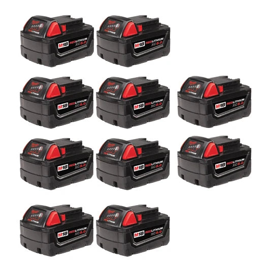 Milwaukee 18v Extended Capacity 5.0ah Battery, 10-pack