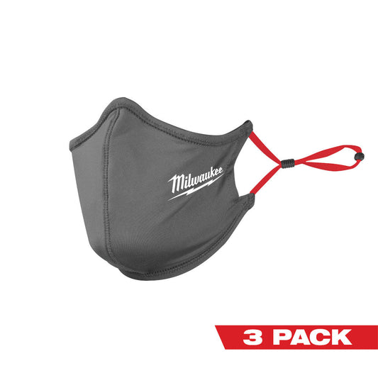 3pk Gray 2-layer Face Mask