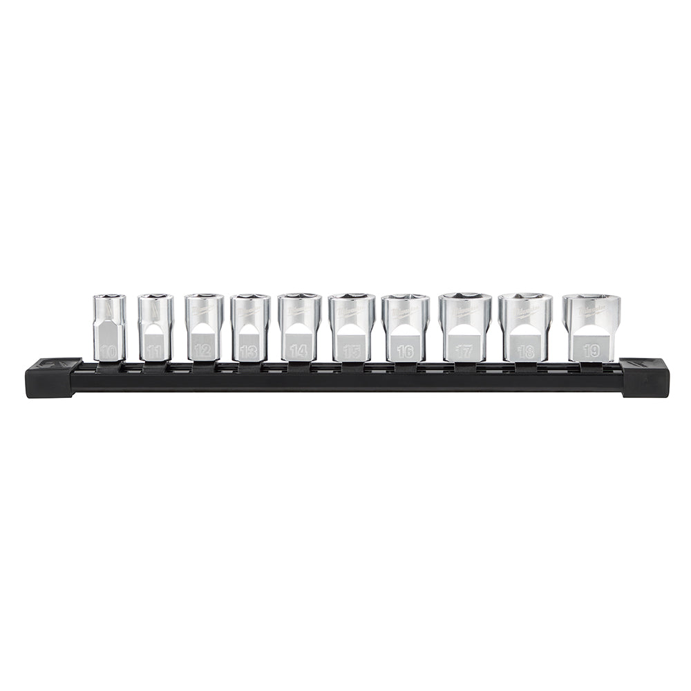 Four Flat™ 3/8 In 10pc Metric Sockets