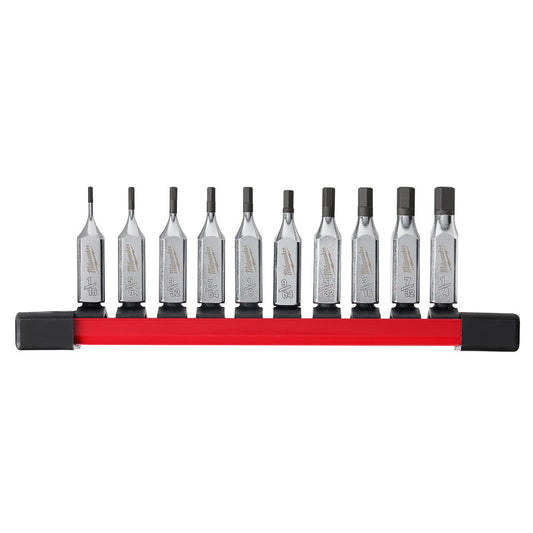 10pc 1/4" Drive Hex Bit Socket Set - Sae