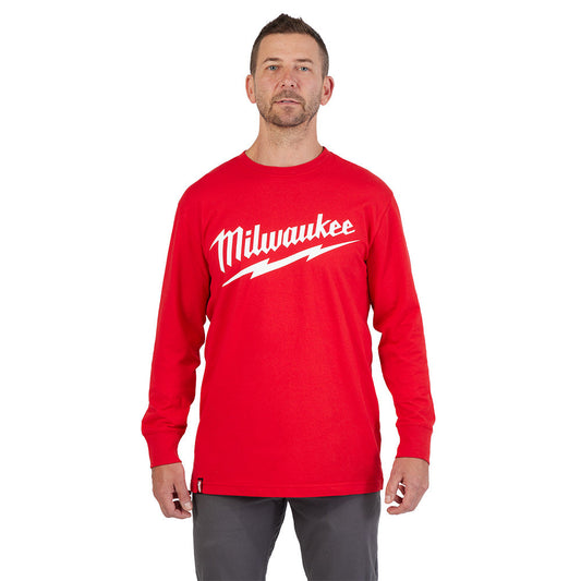 Heavy Duty T-shirt - Long Sleeve Logo Red XL