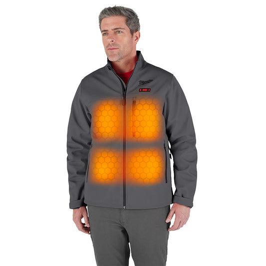 M12™ Heated Toughshell™ Jacket Kit, Gray, Sz:XL