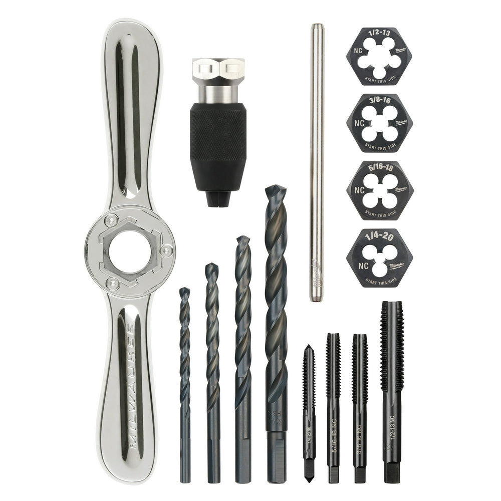15pc Sae Tap And Die Set With Hex-lok™ 2-in-1 Handle
