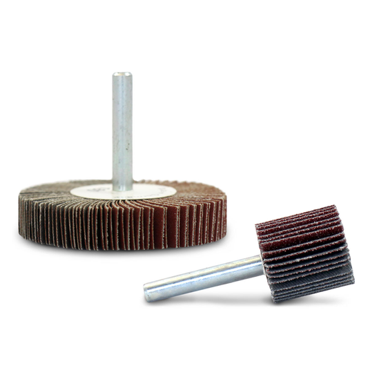 Flexovit® 3" × 2" × 1/4" Shank A60 Mounted Flap Wheel