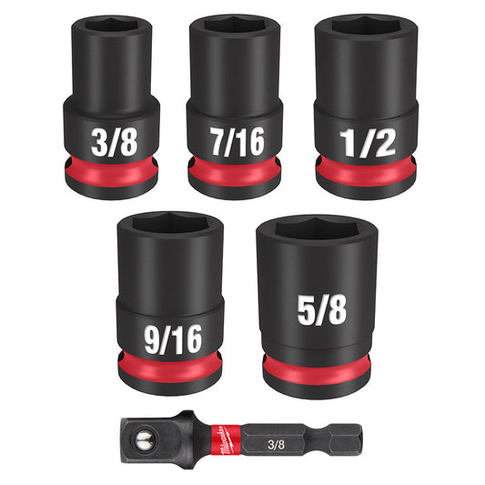 Shockwave™ 6pc Impact Duty™ 3/8" Drive Sae Standard Socket Set