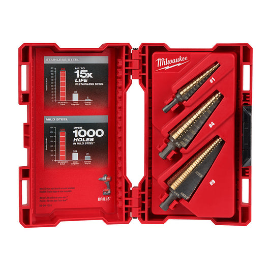 Cobalt Step Bit Kit 3pc