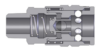 F-Series Pneumatic Manual Male Threaded Coupler