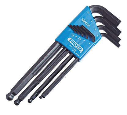 Proto® Ball Hex Key Set, Metric, 9pc