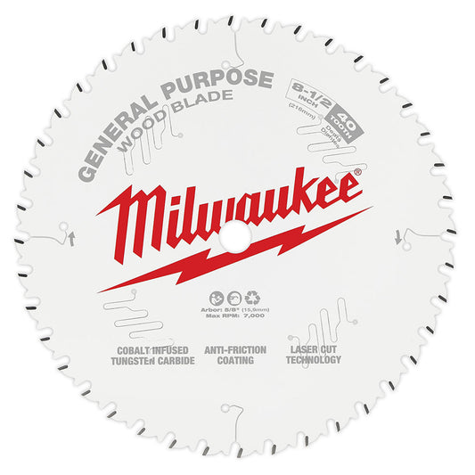 8-1/2 In 40t General Purpose Circular Saw Blade, 3/PK