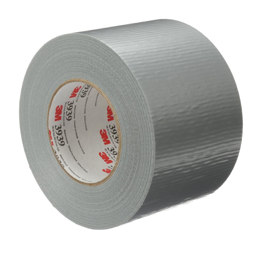 3M™ Duct Tape, 3939, silver, 9 mil (0.23 mm), 3.8 in x 60 yd (96 mm x 55 m)