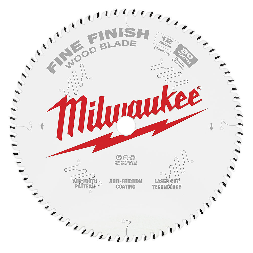 12 In 80t Fine Finish Circular Saw Blade