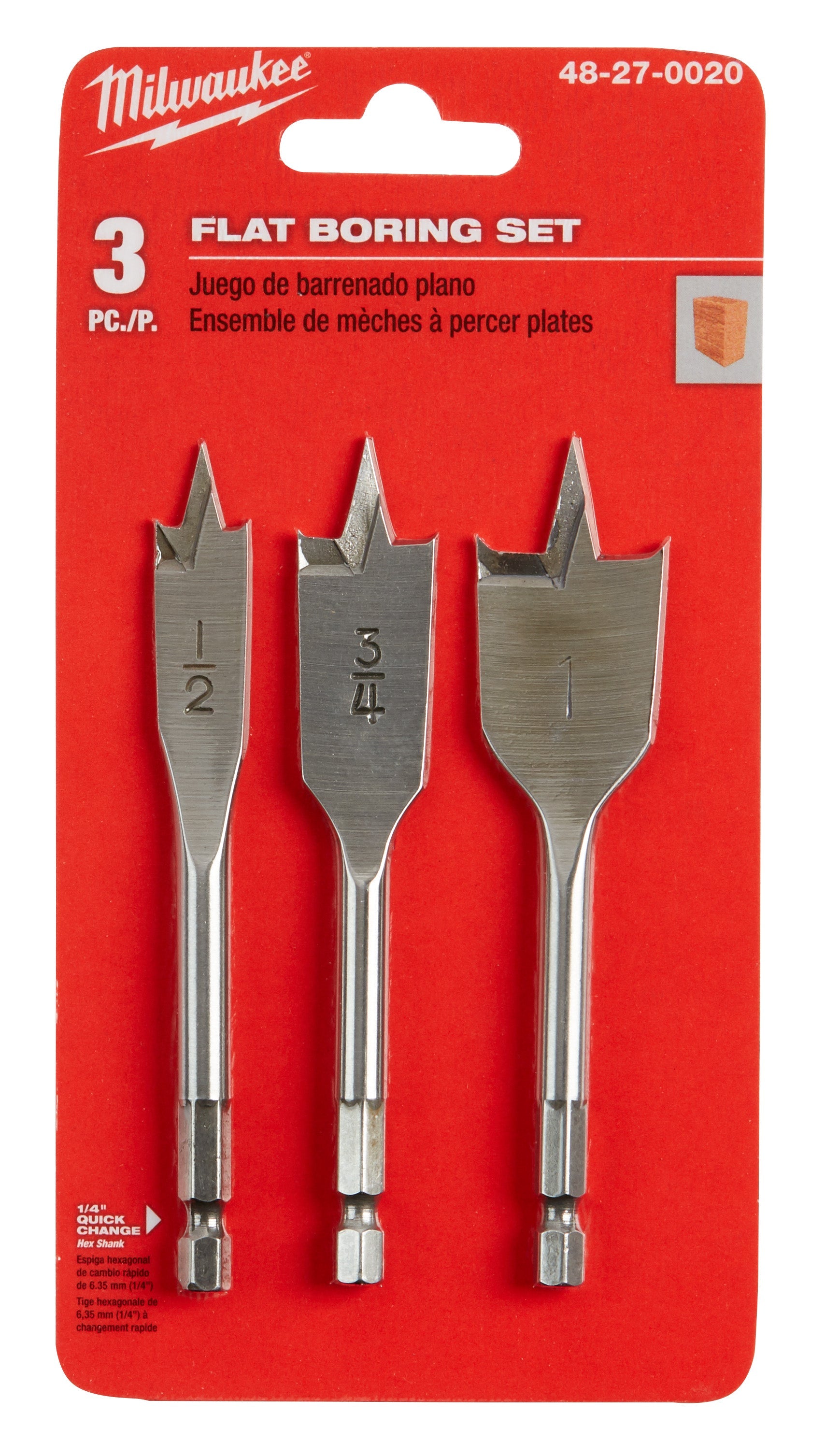 3 -piece Stubby Flat Boring Set