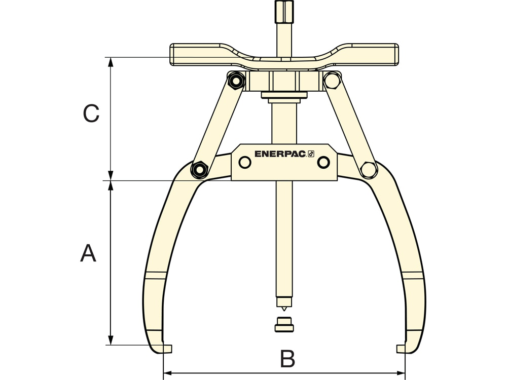 LGM324, 24 Ton, 3-Jaw, Mechanical Lock-Grip Puller