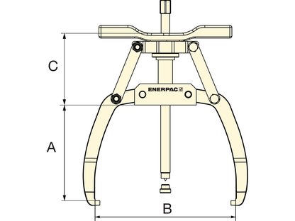 LGM324, 24 Ton, 3-Jaw, Mechanical Lock-Grip Puller
