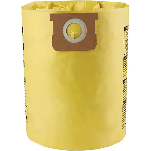High-Efficiency Disposable Type I Dry Debris Filter Bags for 10-14 Gal. Vacuums