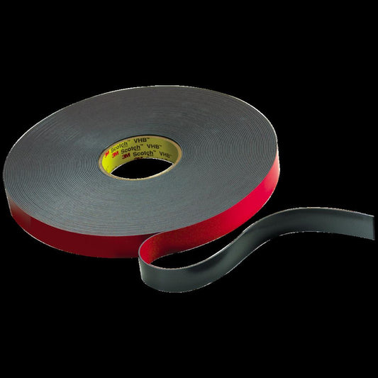 Ruban ignifuge VHBMC 3MMC, 5958FR, noir, 1,3 cm x 32,9 m x 1,0 mm (0,5 po x 36,0 v x 40,0 mil)