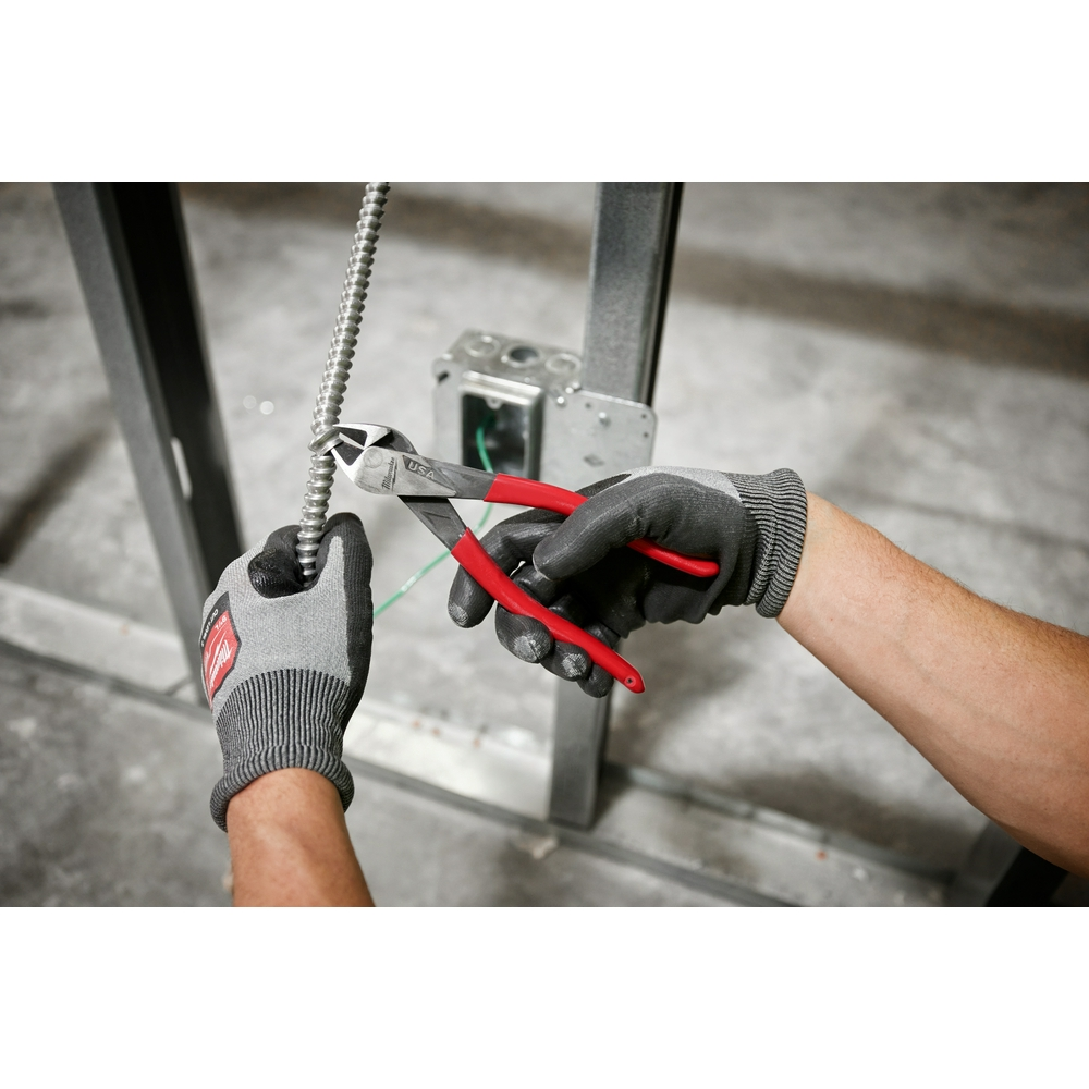 8" Diagonal Dipped Grip Cutting Pliers