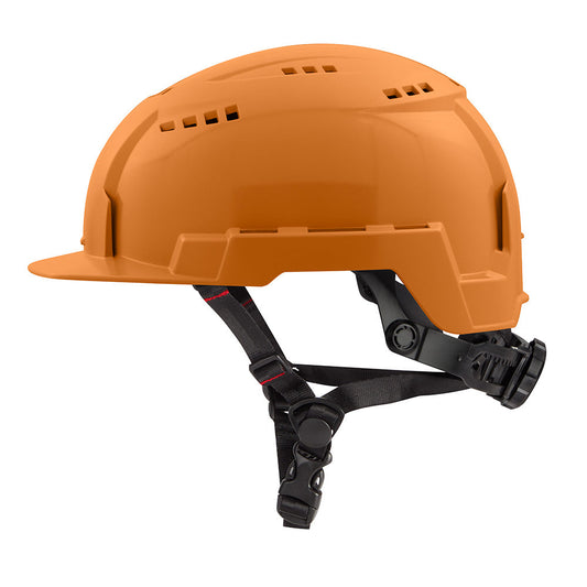 Orange Front Brim Vented Safety Helmet Usa - Type 2, Class c