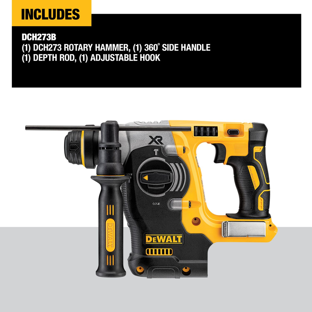 DEWALT 20V MAX* XR Brushless Cordless 1 In. SDS PLUS L-Shape Rotary Hammer (Tool Only)