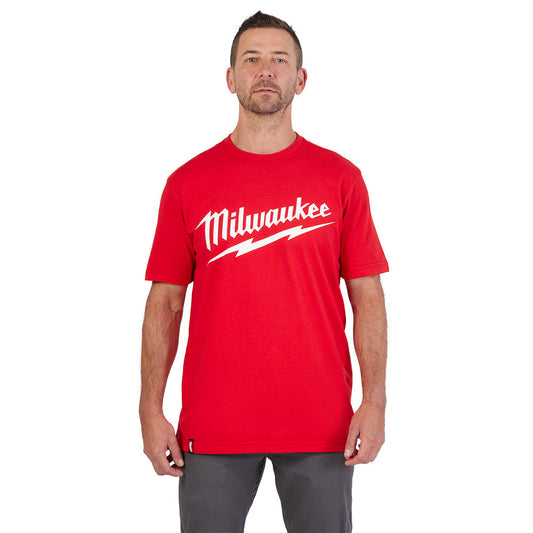Heavy Duty T-shirt - Short Sleeve Logo Red L