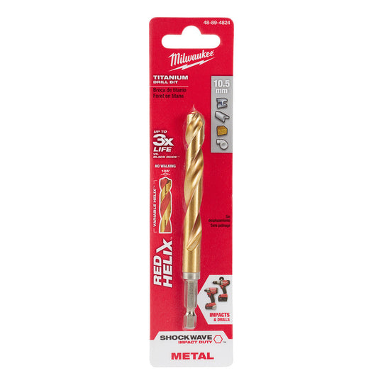 Shockwave™ Red Helix™ Titanium 10.5mm Metric Drill Bit