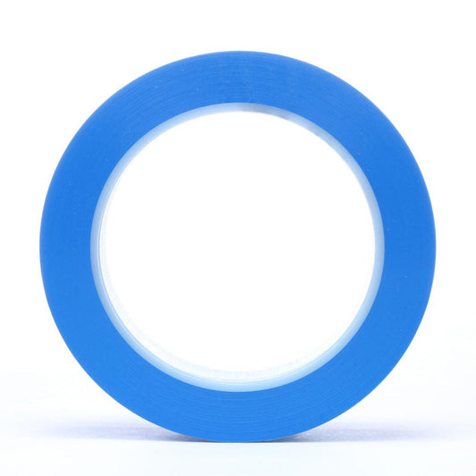 Ruban adhésif en vinyle 3M, 471, bleu, 1,0 po x 36,0 vg x 5,2 mil (2,5 cm x 32,9 mx 0,1 mm)