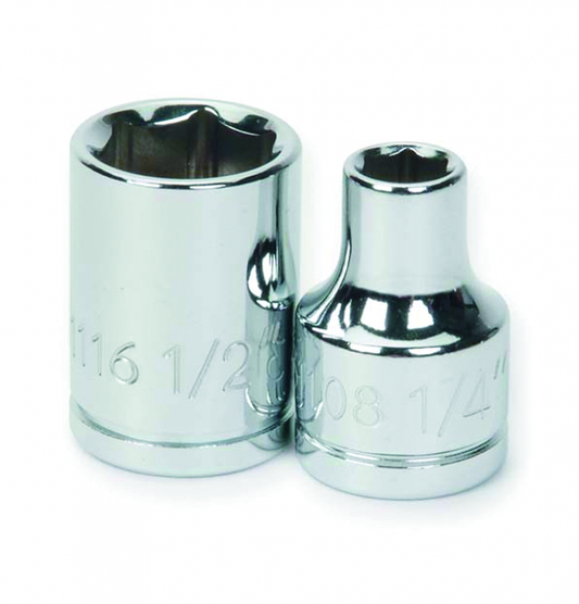 Drive Shallow Sockets 3/8", 6-Point, SAE