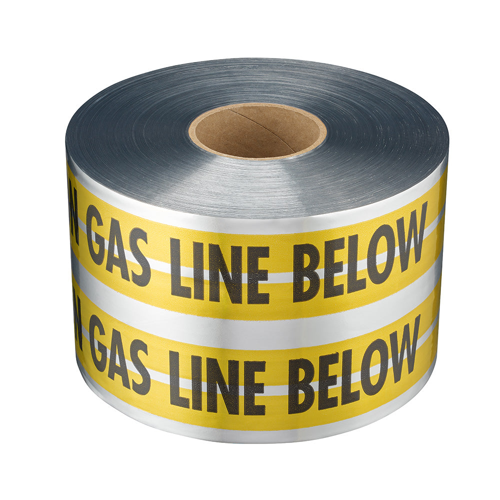 Empire® Magnatec® Premium Detectable Gas Line Tape, Yellow, 5mil, 6'' x 1000', 2/pk