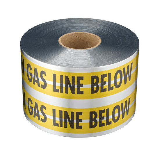 Empire® Magnatec® Premium Detectable Gas Line Tape, Yellow, 5mil, 6'' x 1000', 2/pk